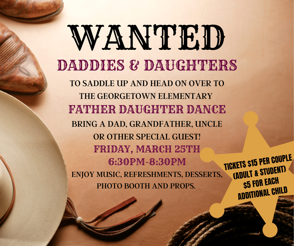 Father-Daughter Dance | Friday, March 25th, 6:30pm-8:30pm