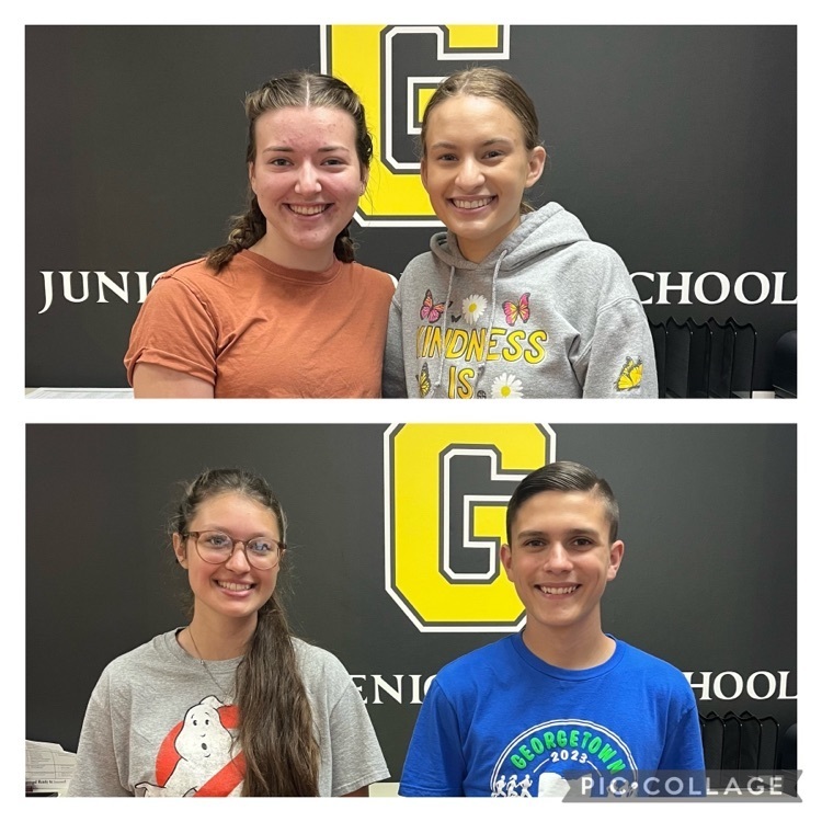 Georgetown Athletics is excited to announce the addition of our Student Athletic Reporters: Nina Baker, Evelyn Cahall, Becca McCann & Mason Watson. Watch for their great photos and event recaps! 📸📝🖤💛 #IgniteInspireInstill