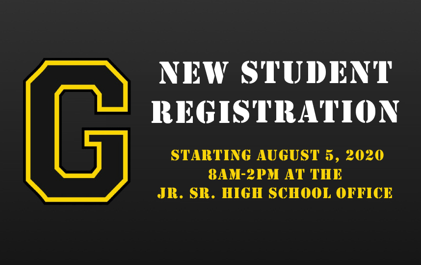 New Student Registration for 2020-2021 School Year