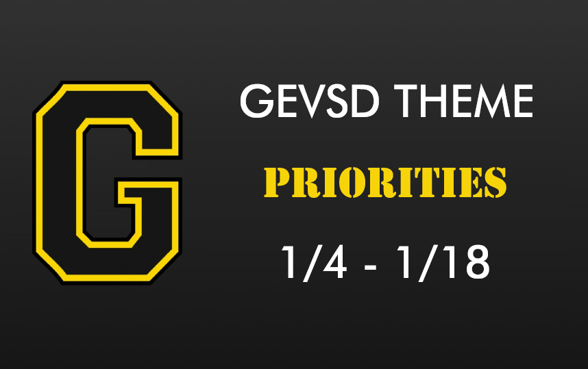 Theme for January 4th - January 18th - PRIORITIES