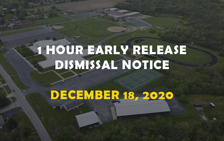 1-Hour Early Release Dismissal Notice - December 18, 2020