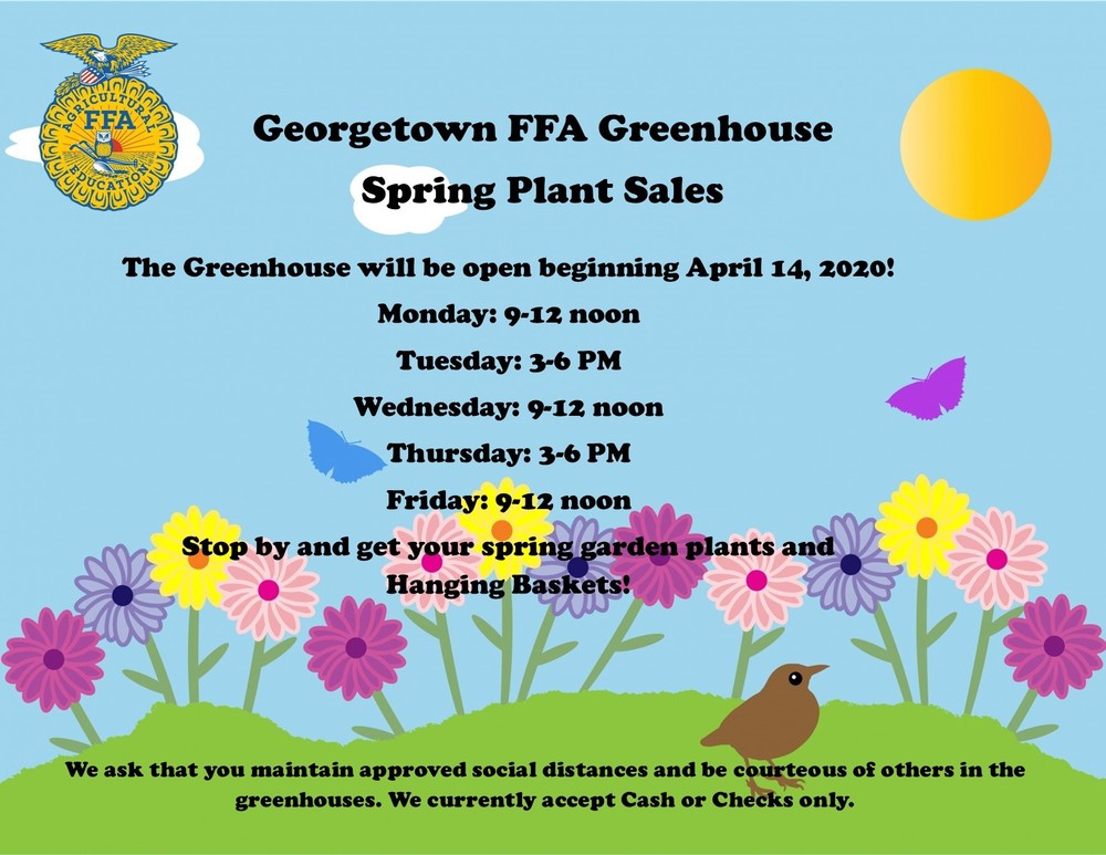 Georgetown FFA Greenhouse Spring Plant Sales