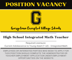 Position Vacancy: High School Integrated Math Teacher