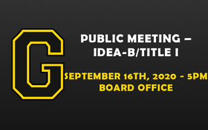 PUBLIC MEETING β IDEA-B/TITLE I