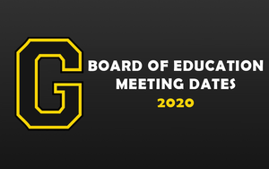 Board of Education Meeting Dates - 2020