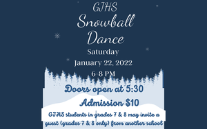 Junior High Snowball Dance | January 22, 2022 | 6pm-8pm