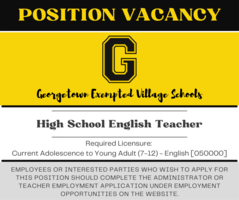 Position Vacancy: High School English