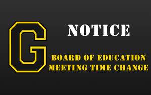 Board of Education Meeting Time Change - December 18, 2019 