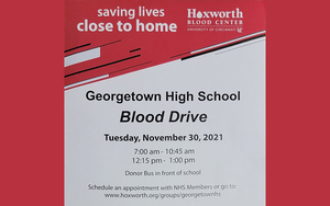 Georgtown NHS Hoxworth Blood Drive